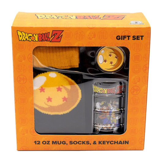 Dragon Ball Z Goku Vegeta 3 Piece Gift Set Mug, Crew Socks, Keychain