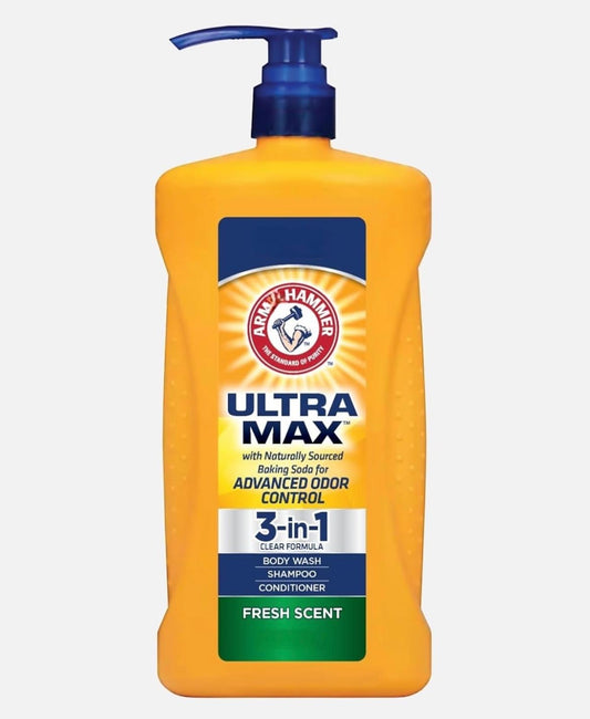 Arm Hammer Ultra Max, Body Wash, 3 in 1 FRESH SCENT - 40oz PUMP